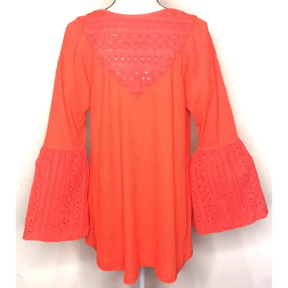 FREE PEOPLE BELL SLEVEE BLOUSE WOMENS SIZE M